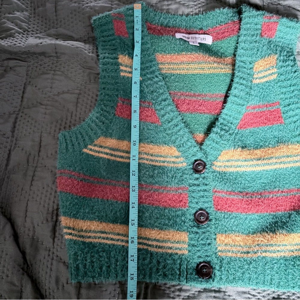Urban Outfitters Multicolor Striped V-Neck Sweater Vest - Picture 7 of 7